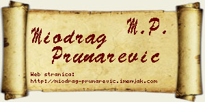 Miodrag Prunarević vizit kartica